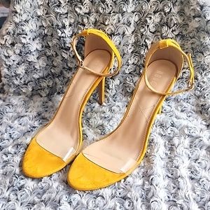 Mustard Heeled Sandals